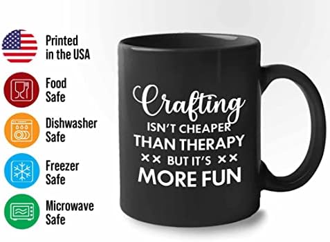 Crtao kafe šolja 11oz crna - zanat nije jeftiniji - Klub Inspire Funny Crafters Crocheting CraftsPeople