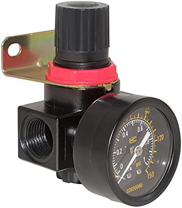 Regulator kompresora zraka Beduan BR4000 Combo 1/2 NPT, ručni odvod sa nosačem, mjeračem