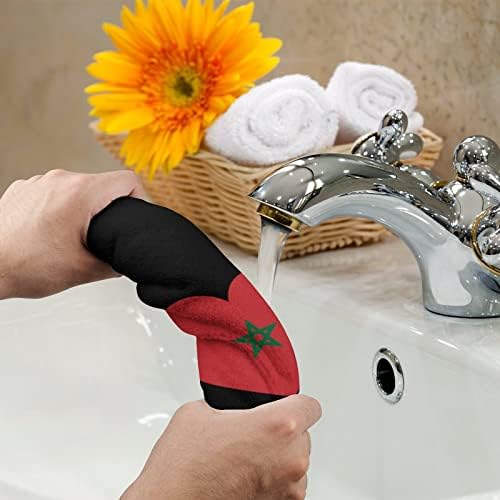 Ljubav Maroko ručnik za pranje 28.7 X13.8 Krpe za lice Superfine vlakne visoko upijaju ručnike