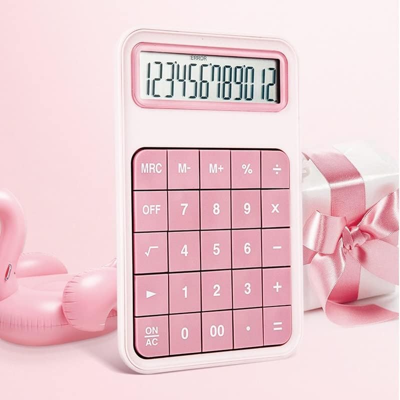 Jfgjl 12-znamenkasti kalkulator stola Veliki veliki gumbi slatka bombonska boja financijskog računovodstvenog