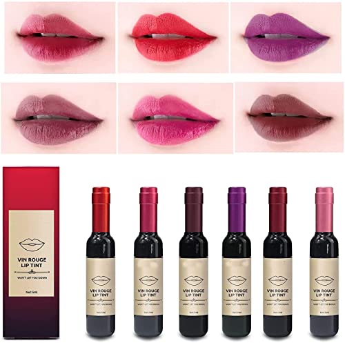 Gokame 6 boja / Set Wine lip Tint-Wine ruž za usne mat dugotrajni vodootporni set lip Tint Set Lip Gloss lip