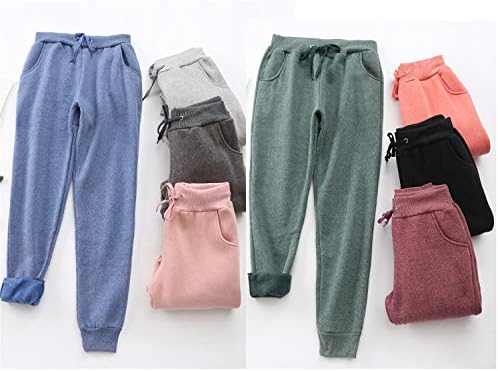 Andongnywell Womens Warm Fleece Hlače Sherpa obloženi Duksevi aktivni trčanje Joggers Hlače