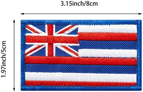 4pcs Hawaii zastite zastepene zastave, kuka i petlje za zastavu na rukama za pakete za ruksak za šeširke hat jakne od odjeće.