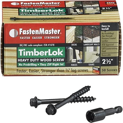 FastenMaster FMTLOK212-50 Timberlok vijak za drvo, 2-1 / 2 inča, 50-count-2 paket