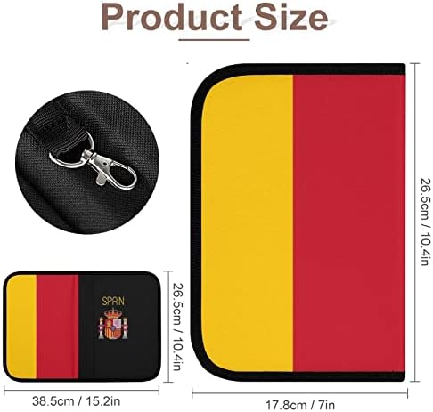 Španska zastava Bi-Fold Tool Organizator držača Džepne multifunkcijske tkanine prenosne torbe za alat Zip oko