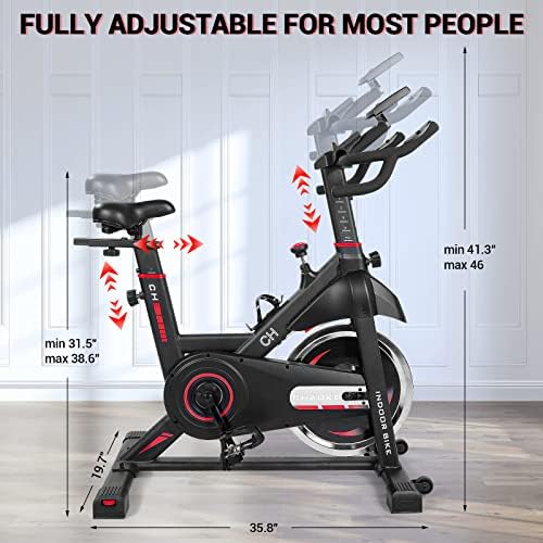 Vežbati bicikl, Chaoke stacionarni bicikl za dom, zatvoreni biciklistički bicikl s teškim zamašnjakom, udobnim jastukom sjedala, digitalni monitor s pulsom, ručnika za višestruke