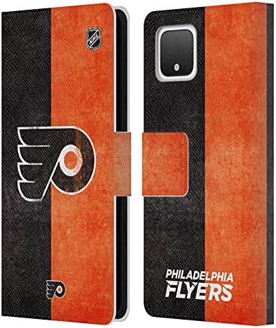 Glava Case Designs zvanično licencirani NHL pola uznemireni Philadelphia Flyers kožna knjiga novčanik poklopac kompatibilan sa Google Pixel 4