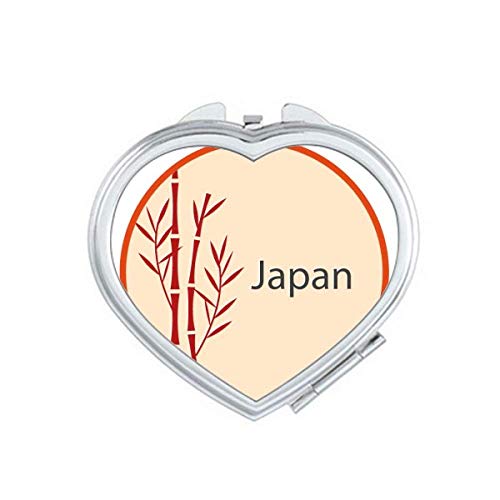 Japan kultura crvena bambusova uzorka uzorak zrcala Putno povećanje Prijenosni ručni džepni šminka