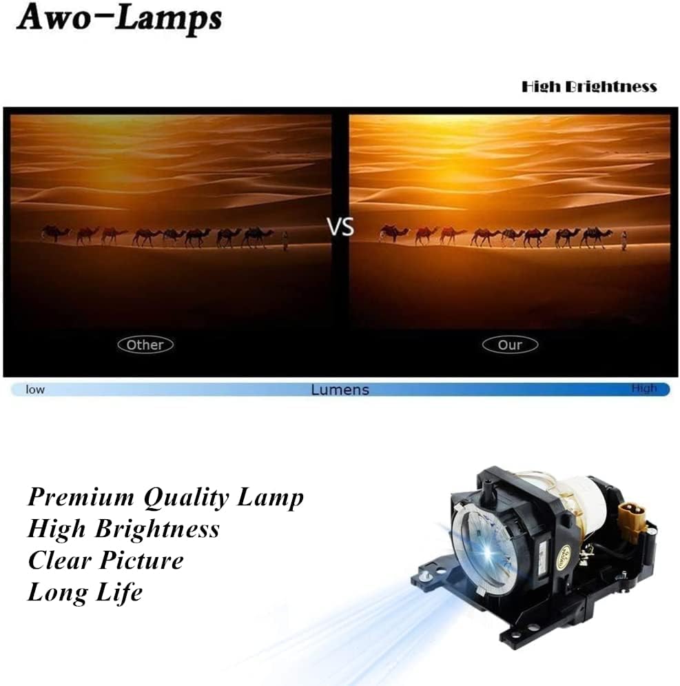 AWO DT00911 / DT00841 / RLC-031 Zamjenska svjetiljka sa kućištem za Hitachi CP-WX400, CP-WX410, CP-X201,