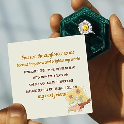 2023 Ličnost Daisy Sunflower Zircon prsten Sweet Cvijet za otvaranje prstena prstena sa perlama predenjeni