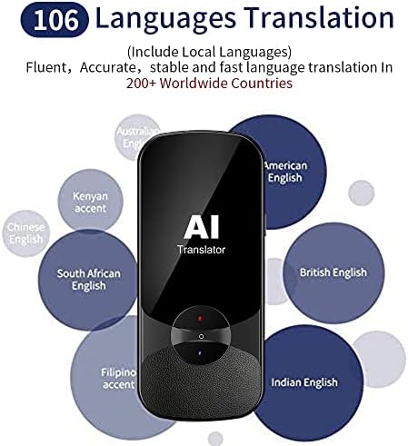 Uređaj za prevođenje jezika podržava pomoć pri prevođenju van mreže Super preciznost Online Prevod Audio Memo Kamera prevođenje, 106 jezika dvosmjerni prijevod za putovanje u učenje