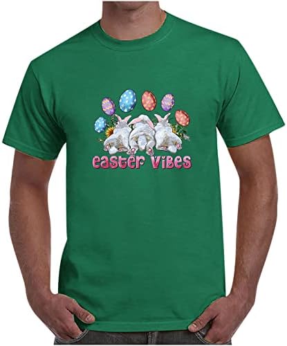 Smiješne majice za muškarce, svakodnevna majica Uskršnja vibracija Ispiši casual labave kratke