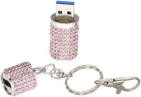 64 GB palac pogonske ogrlice USB 3.0 Flash Drive Pink Crystal Jump pogon, Bling Diamond Zip Drive 64 GB Nakit