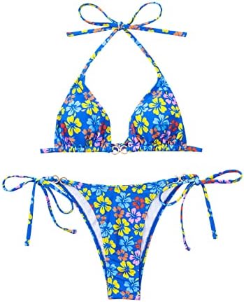 Bling Bikini Ženski Kupaći Kostimi Seksi Cvjetni Print Kaiš Dva Komada Bikini Set Ženski Ljetni Kupaći Kostim
