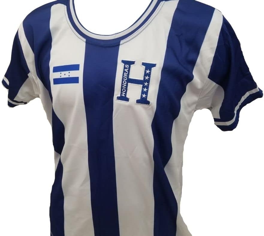 Camisa Seleccion de Honduras Para Niños, La Camisa del País Que Te Vío Nacer, Colores Azul y Blanco con la h Bordada
