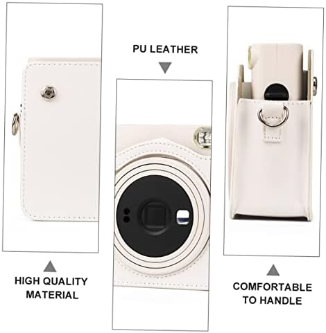 SOLUSTRE torba za kameru digitalna kamera paket kofera dodatna oprema torba za kameru sa remenom torba za kameru za torbicu za kameru za Pu kožnu torbu torba za rame torbe Bijela