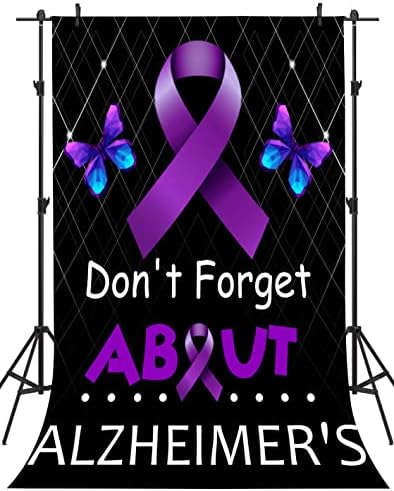 FHZON ne zaboravite na Alzheimerovu pozadinu jednostavna ljubičasta traka Photo Booth dekoracija