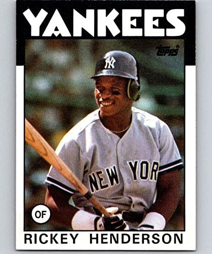1986 TOPPS Baseball # 500 Rickey Henderson New York Yankees Službena MLB kartica za trgovanje