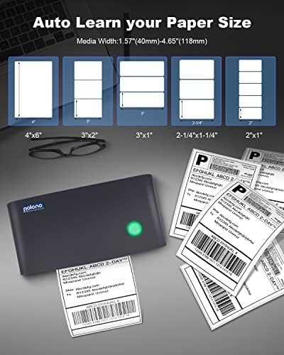 Štampač naljepnica za otpremu siva, POLONO 4x6 štampač termalnih naljepnica za otpremne pakete, komercijalni direktni