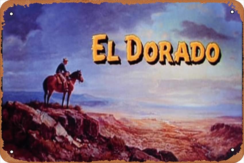 El-Dorado film Poster 8 x 12 inča-Vintage metalni Limeni znak za kućni Bar Pub Garage Decor pokloni