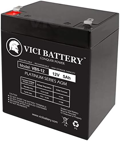 Vici baterija VB5-12 - 12V 5Ah Sigurnosna alarmna baterija Zamjenjuje 4Ah ADI Ademco 467 marke marke