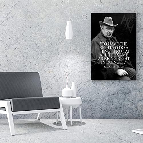 BLUDUG Art Poster G. K. Chesterton motivacijski Poster inspirativni Poster platno slikarstvo zidni