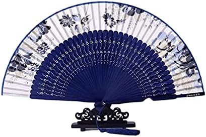 OGGO kineski ventilator, ručno oslikana boja, klasična bambusova svila sklopiva ventilator za ruke sa reselom i poklon kutijom za ukrase za zabave, rođendan, ples, vjenčanje i usluge