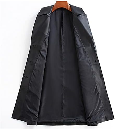 Crni prevelizirani kožni kaput za žene Raglan rukav labav proljeće ženski dugi meki kožni kaput