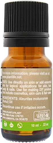Plantlife Kukui carrier ulje-hladno ceđeno, bez GMO i bezglutensko ulje - za kožu, kosu i ličnu njegu - 10ml