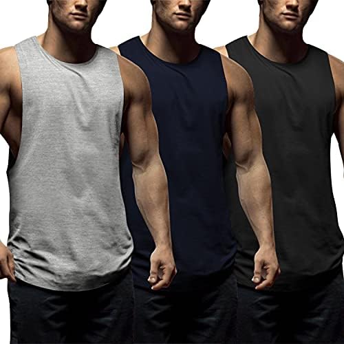 Coofandy muške 3 pakovanja Torbe za vježbanje majica bez rukava majice bez rukava majice fitness mišića