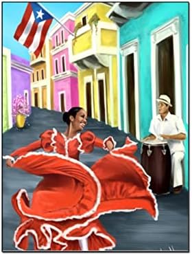 Mjesec hispanske baštine Poster zid Umjetnost estetski Poster portorikanski tradicionalni ples platno plakat spavaća soba dekor poklon platno slikarstvo Print Artwork dekoracija za spavaću sobu dnevni boravak & Kućni zid De