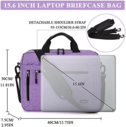 RAVUO torba za Laptop za žene, 15,6 inča lagana torba za rame vodootporna na udarne rukave za laptop poslovna