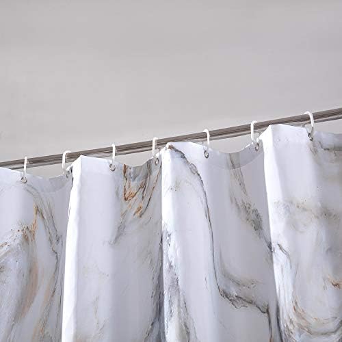 Kosevier sivi zlatni mramorni tuš za tuširanje za kupaonicu, poliesterska tkanina vodootporna u kupaonici, 72 x 72 inča, standardne veličine