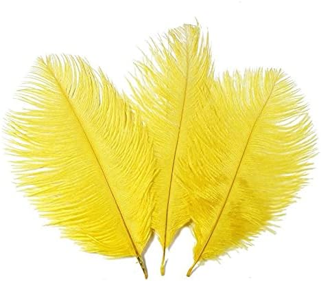 Zamihalaa 50Pcs / Lot žuto nojevo perje za zanate 15-70cm perje nojevo pero vjenčani perje oprema