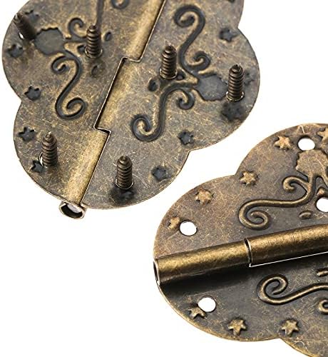 Jagoda 2pcs 69x53mm antički brončani ormarići šarke za nakit drvena kutija ladica za ladicu za vrata