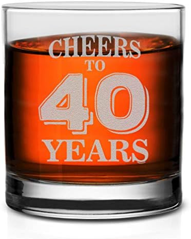 Veracco Cheers to 40 godina Whisky Glass za nekoga ko voli da pije Bachelor četrdesete rođendanski pokloni