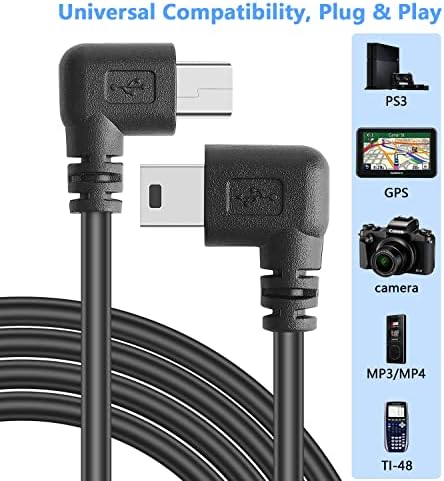 PASOW Mini USB kabl za punjenje USB 2.0 A-muški na Mini-B auto vozilo Punjač Adapter kabl za instrument Cam retrovizor Cam rezervna kamera