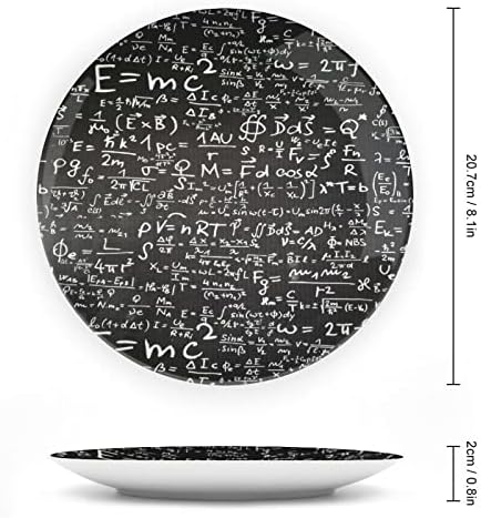 Matematička hemijska fizičara Jednadžbe i formula ukrasna ploča okrugla keramička ploča koštana ploča