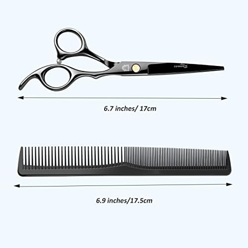 Makaze za rezanje ravnih kose s ekstra oštrim, njegovanim alatima za muškarce, žene, pro brijač ili frizerski salon