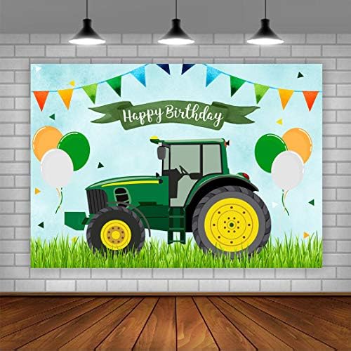 Lofaris traktor tema rođendan pozadina Boy Farm sretan prvi rođendan pozadini Start traktor i