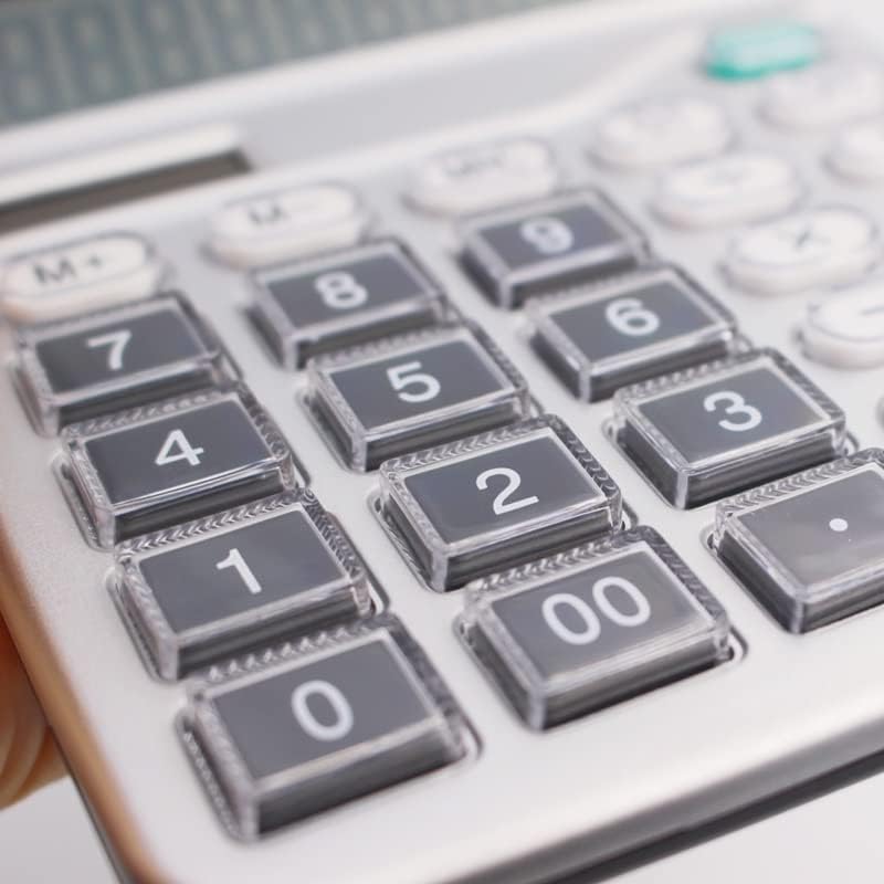 Cujux 12digit kalkulator za velike tipke Financijski poslovni računovodstveni alat Srebrni veliki