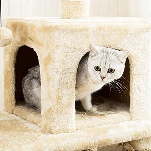 Tonpop Play Towers za mačke Cat Tower Cat Penjački okvir sa CAT-om Gnijezdo i Hammock Cat Tower Ture Kitten Play House Cat Tree Trees za mačke (Bež