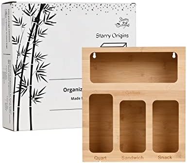Starry Origins Premium bambusova torba za čuvanje hrane organizatori veličine gravirano 1 kom Set