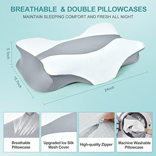 Pulatree hlađenje cervikalni jastuk za ublažavanje bolova u vratu, dizajn kolijevčanog prostora