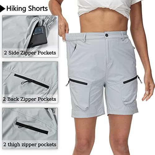 Yukaichen ženske planinarske gaćice Teretne kratke hlače Brze suho Stretch reflektirajuće kratke hlače