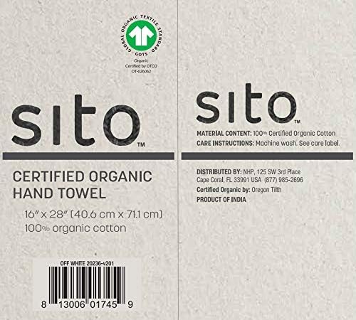 Dr. MercOla Sito Organski pamučni ručnik, bijeli, veličina 16 x 28, NON GMO, dobio je certifikat