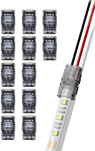GooChan 2-pinski LED konektor za 8mm široku vodootpornu jednobojnu LED traku svjetlo-traka
