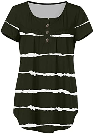 Kcjgikpok Plus Size ženske tunike za helanke, 2023 ljetne kratke rukave majice Sakrij stomak tunika