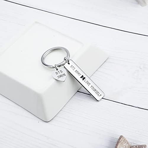 Army Gifts Keychain to Love Yourself Keychain Star Lover Fans nakit poklon za djevojku obožavatelja