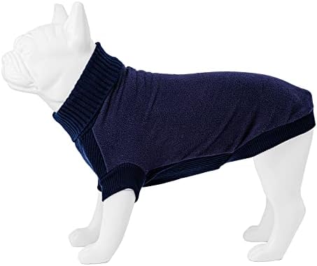 GUGO & HUDSON Opremljeni runo i plemenit džemper za pse, luksuzno debelo pulover pletiva za štenad i pse za odrasle